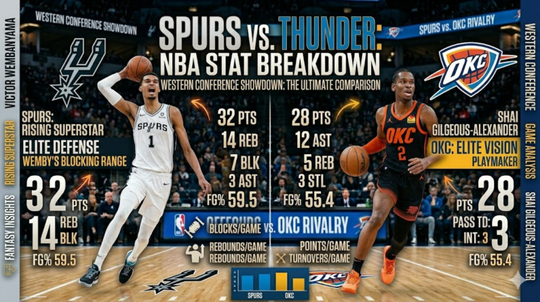 San Antonio Spurs vs Oklahoma City Thunder Match Player Stats