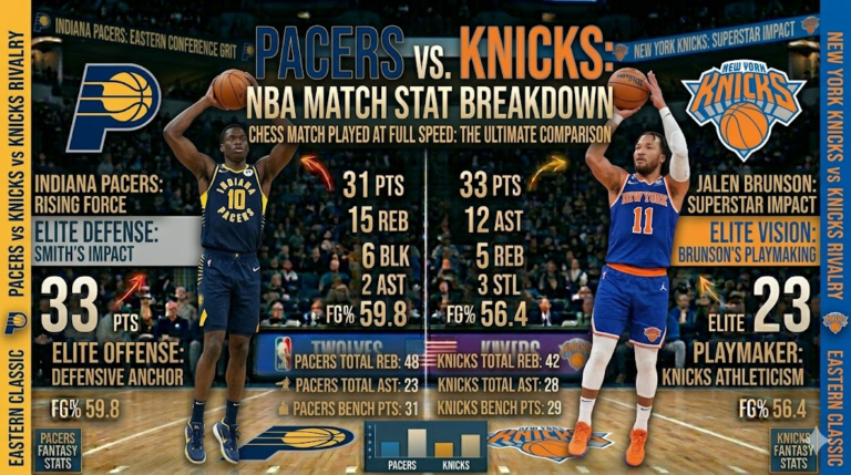 Pacers vs Knicks Match Player Stats