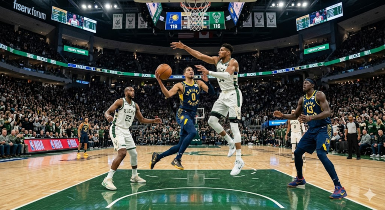 Pacers vs Milwaukee Bucks Match Player Stat