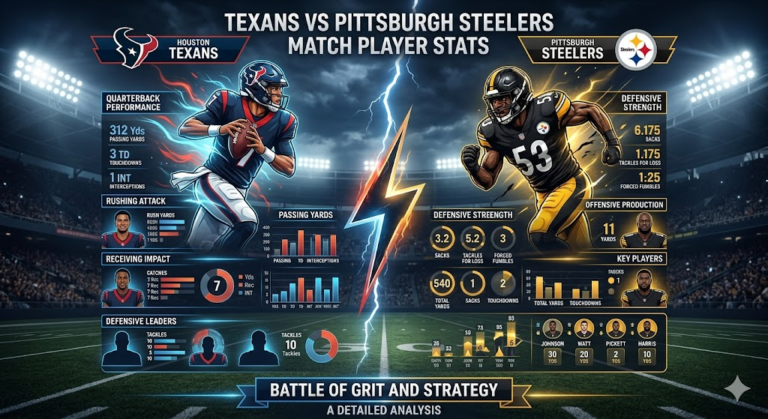 Texans vs Pittsburgh Steelers Match Player Stats