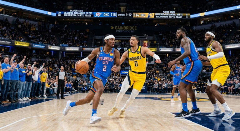 Oklahoma City Thunder vs Indiana Pacers Match Player Stats