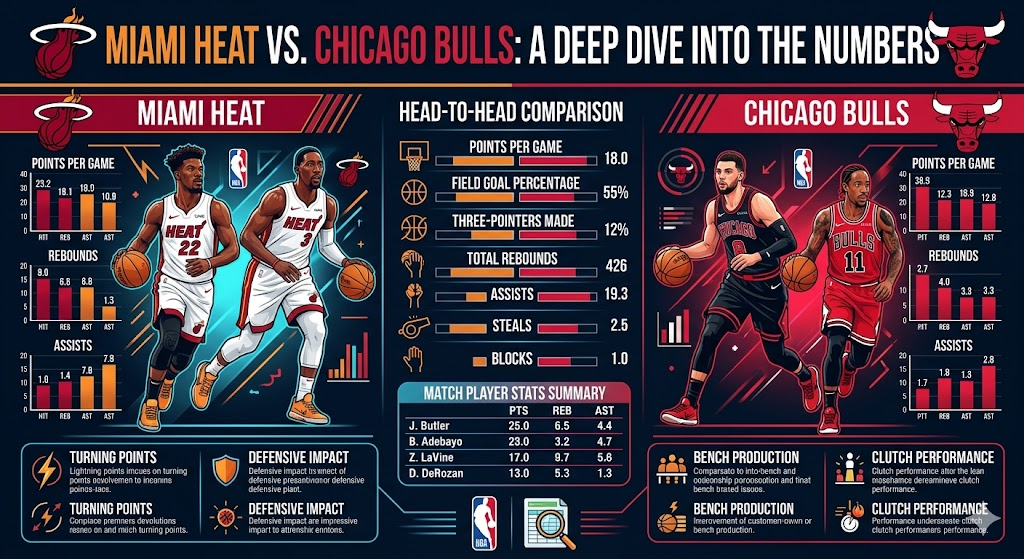 Miami Heat Vs Chicago Bulls Match Player Stats