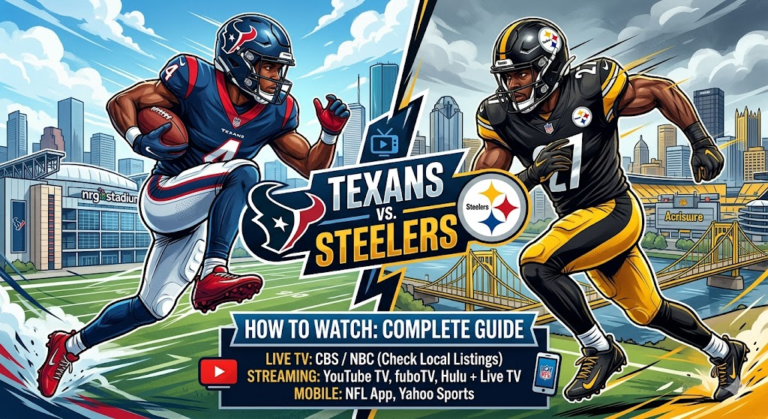 Where to Watch Texans vs Pittsburgh Steelers