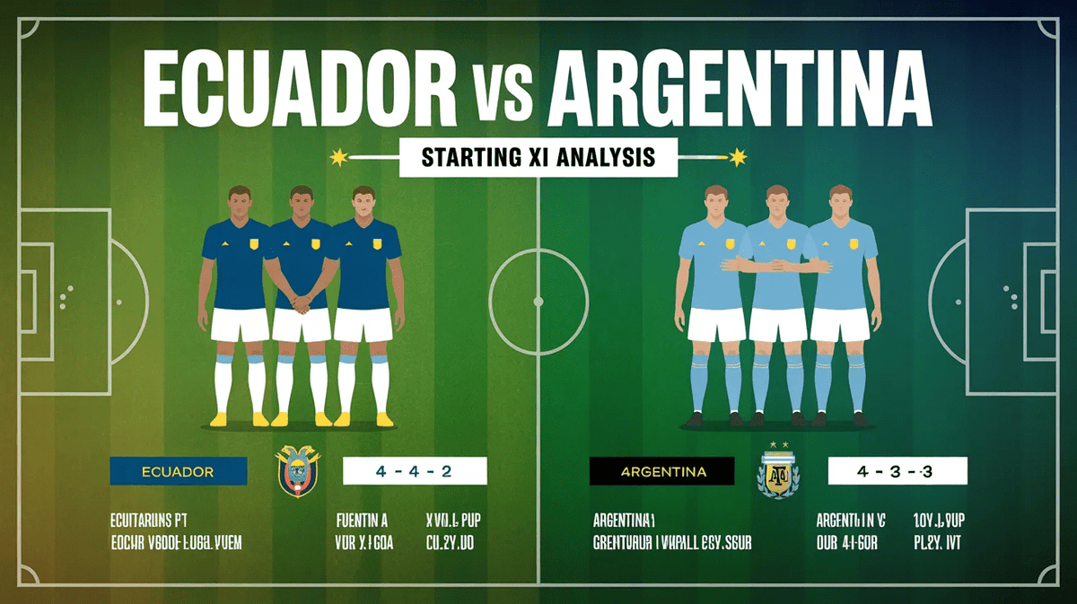 Ecuador National Football Team vs Argentina National Football Team Lineups
