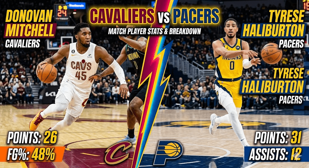 Cleveland Cavaliers vs Pacers match player stats