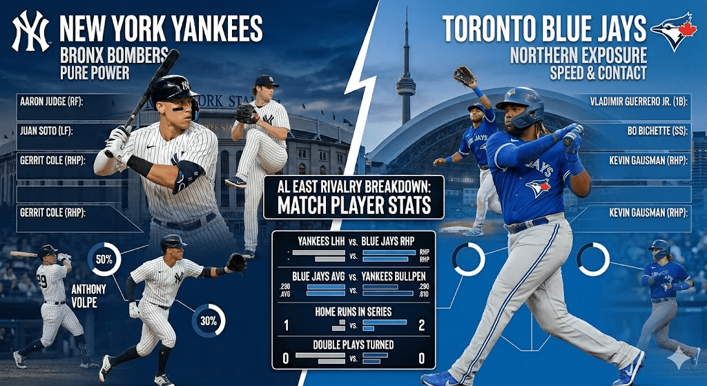 New York Yankees vs Toronto Blue Jays match player stats