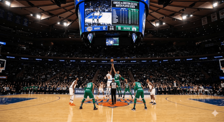 knicks vs boston celtics match player stats