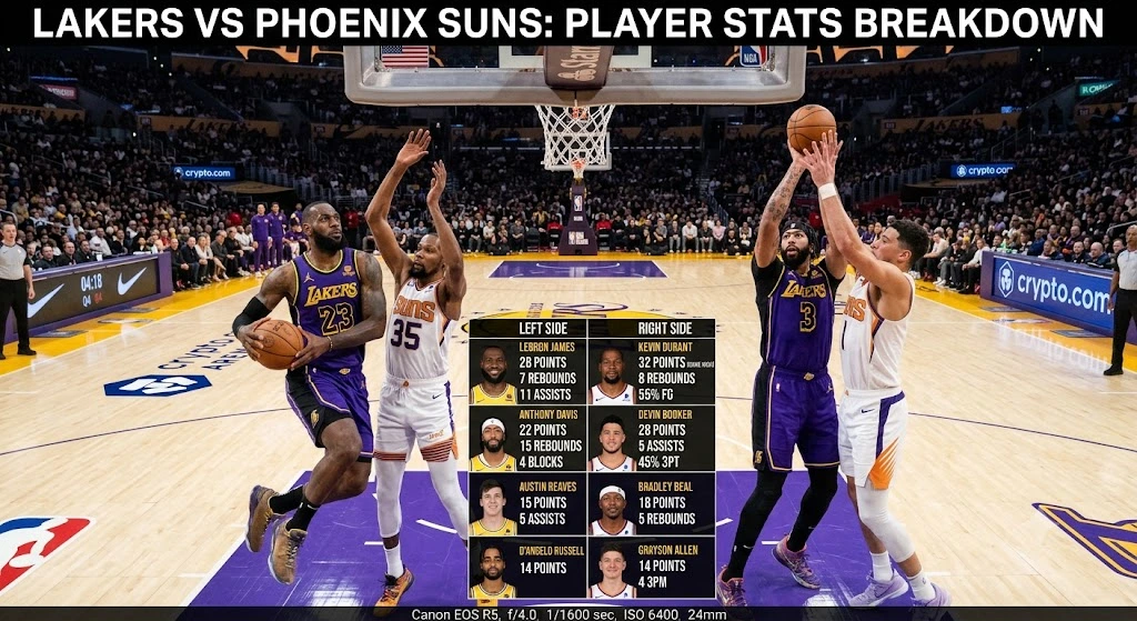 Lakers vs Phoenix Suns Match Player Stats