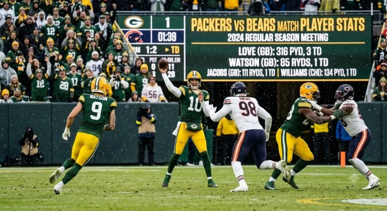 Green Bay Packers vs Chicago Bears Match Player Stats