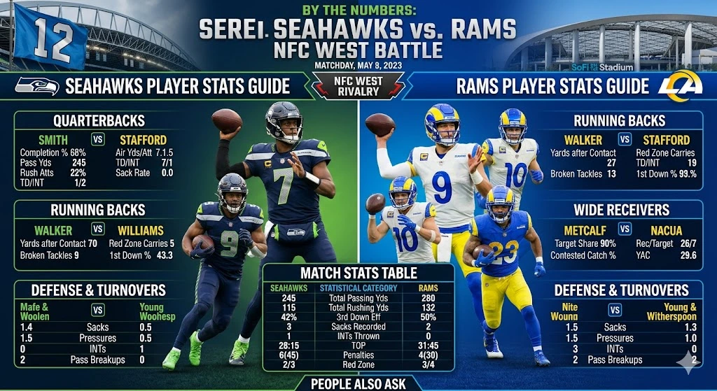 Seahawks vs Los Angeles Rams Match Player Stats