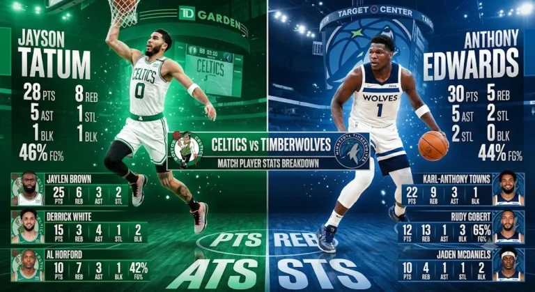 Celtics vs Timberwolves Match Player Stats