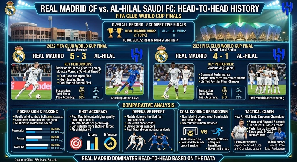 real madrid cf vs al-hilal stats