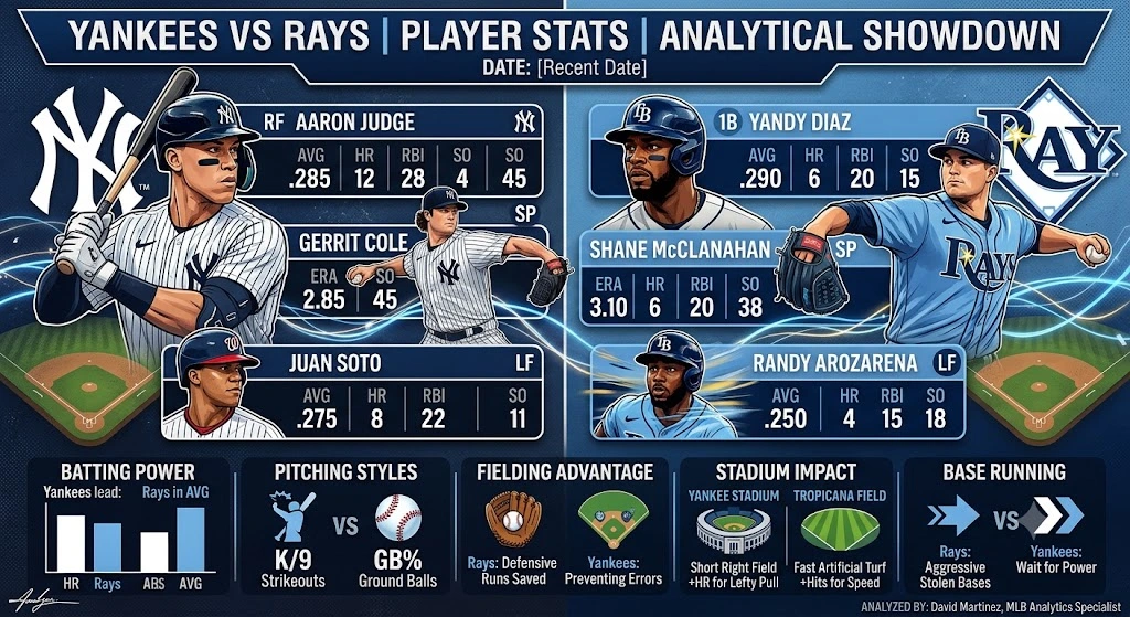 New York Yankees vs Tampa Bay Rays Match Player Stats