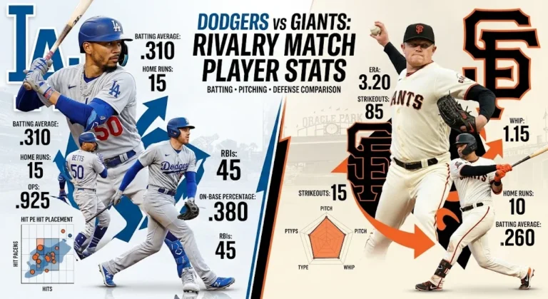 Dodgers Vs San Francisco Giants Match Player Stats