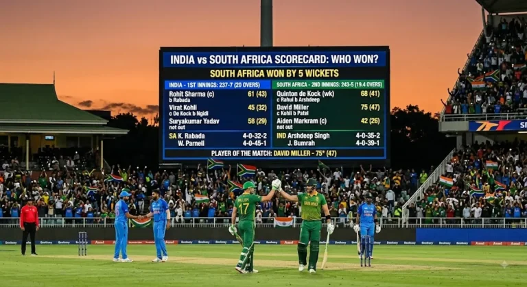 india national cricket team vs south africa national cricket team match scorecard