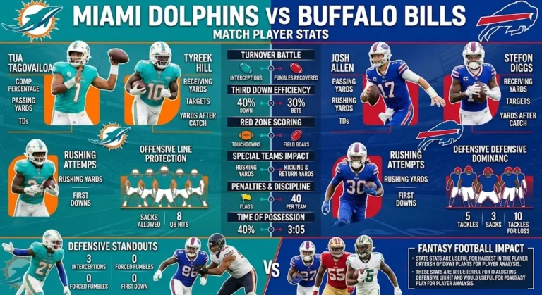 Miami Dolphins vs Buffalo Bills Match Player Stats