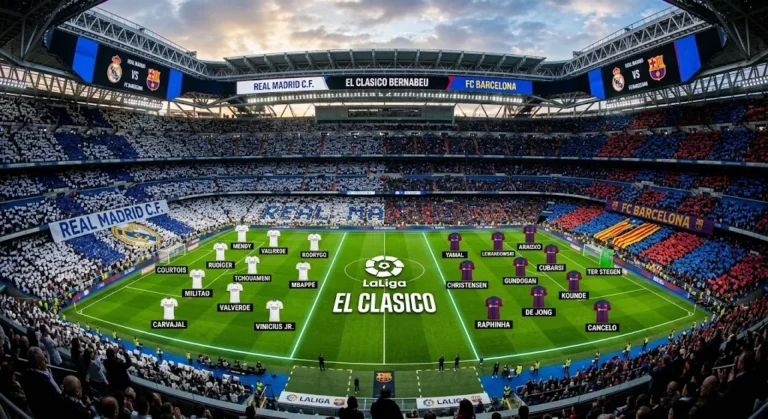 Real Madrid vs FC Barcelona Lineups