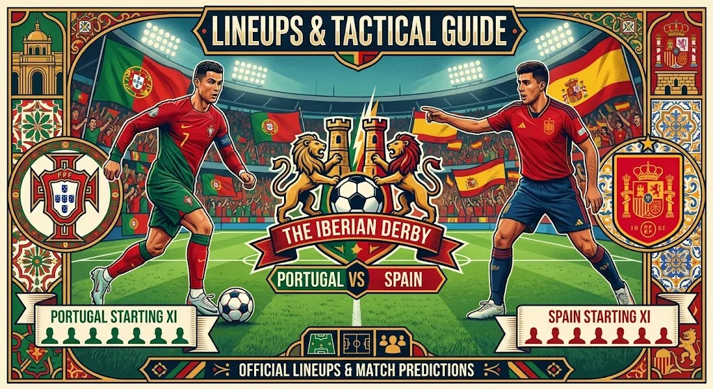 Portugal National Football Team vs Spain National Football Team Lineups