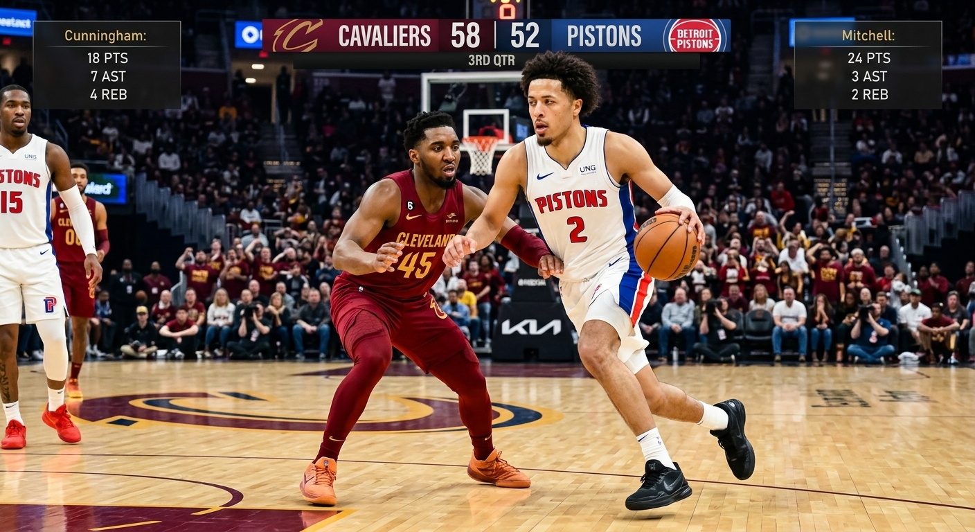 Detroit Pistons vs Cleveland Cavaliers Match Player Stats