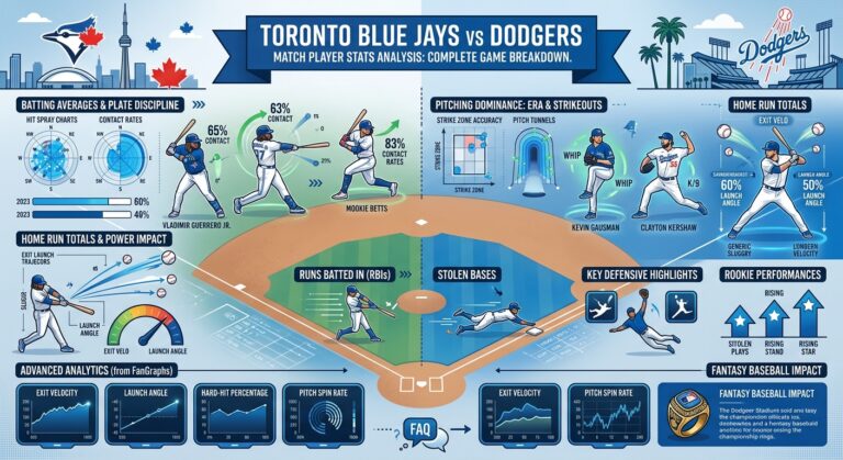 Toronto Blue Jays vs Dodgers Match Player Stats