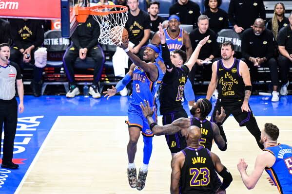 Oklahoma City Thunder vs Lakers Match Player Stats